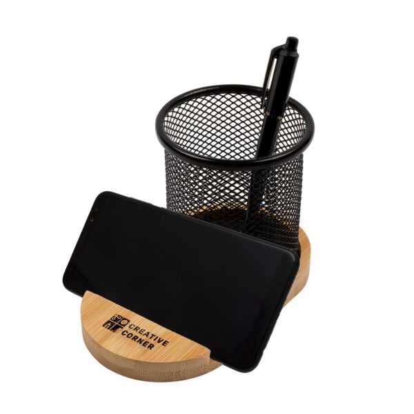 Bamboo Pen Tidy Phone Stand - MMEB7B